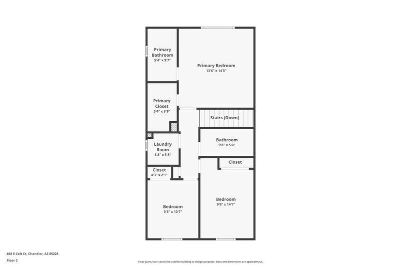 2,050/Mo, 668 E Colt Court Chandler, AZ 85225 Floor Plan View 2