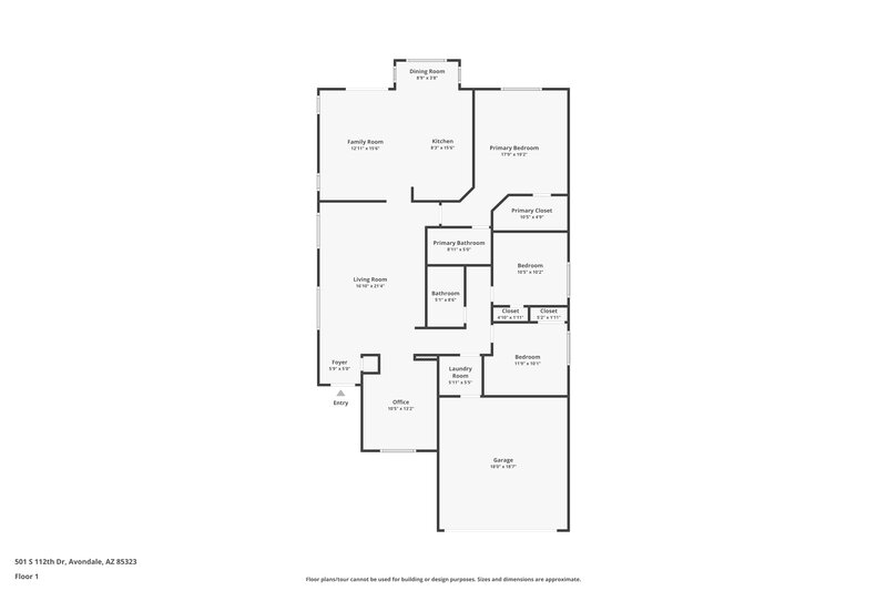 1,815/Mo, 501 S 112th Dr Avondale, AZ 85323 Floor Plan View