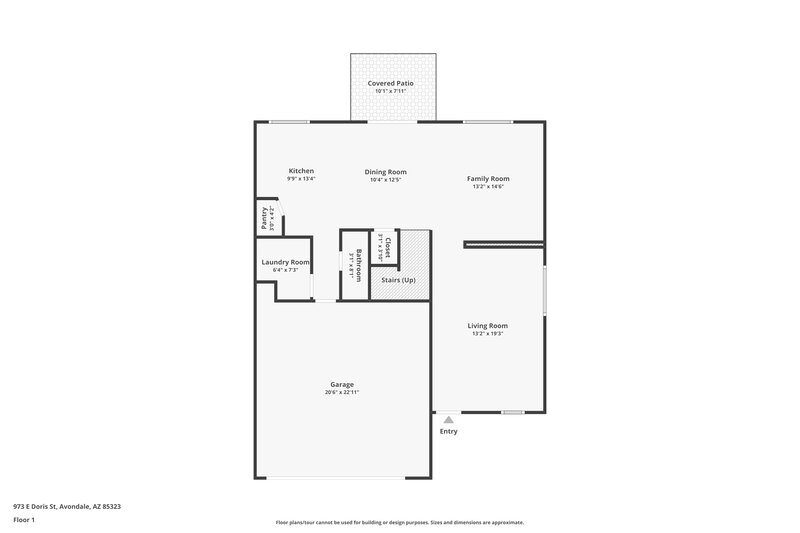 2,040/Mo, 973 E Doris St Avondale, AZ 85323 Floor Plan View