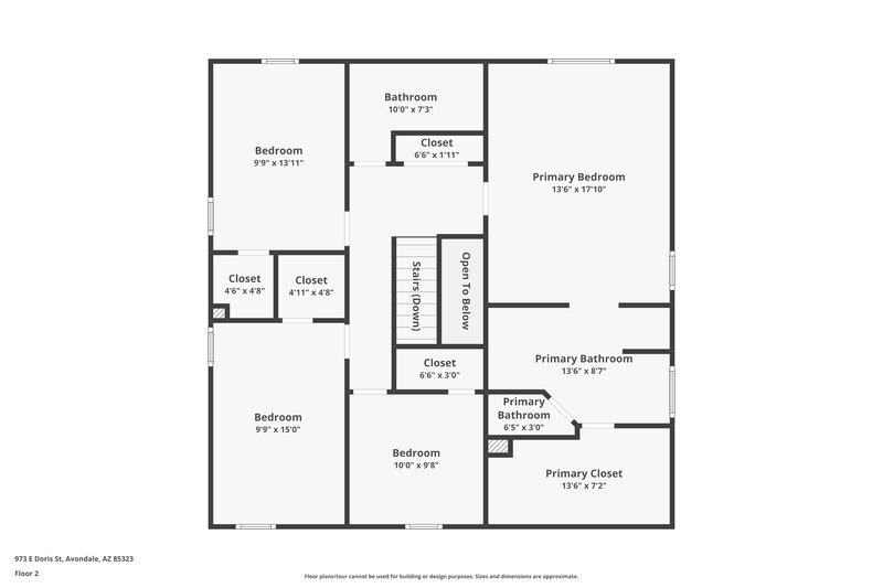 2,040/Mo, 973 E Doris St Avondale, AZ 85323 Floor Plan View 2