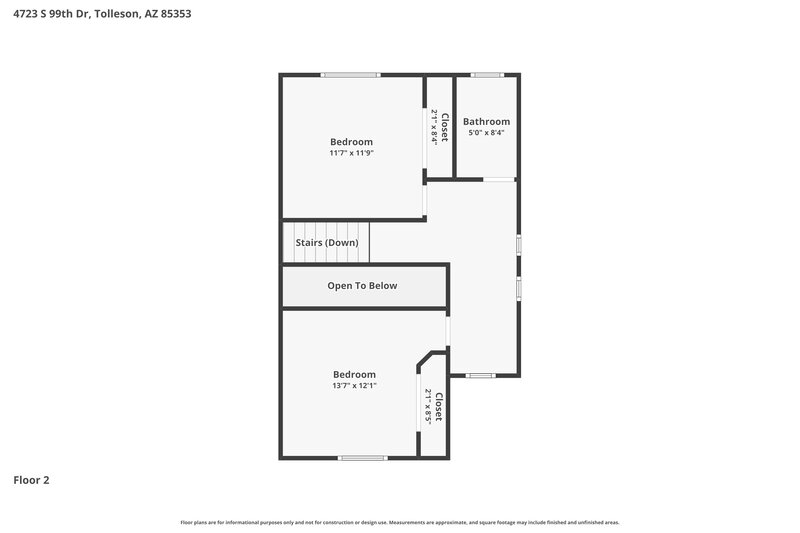 2,195/Mo, 4723 S 99th Dr Tolleson, AZ 85353 Floor Plan View 2