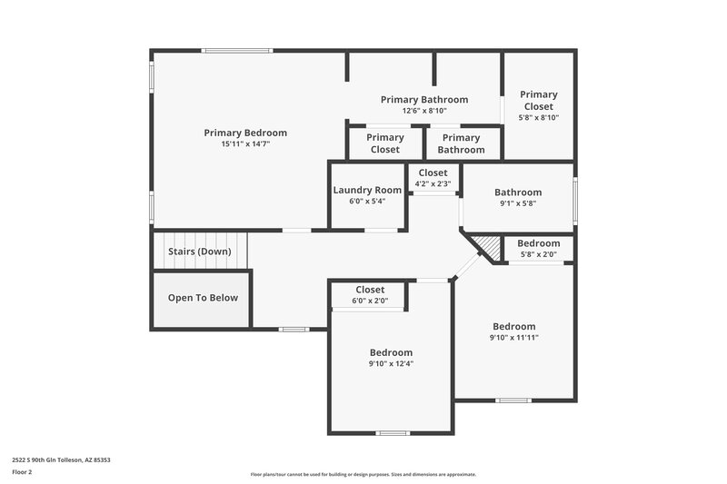 1,955/Mo, 2522 S 90th Gln Tolleson, AZ 85353 Floor Plan View 2
