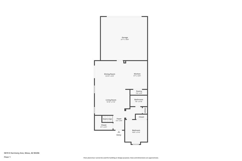 2,345/Mo, 5819 E Harmony Avenue Mesa, AZ 85206 Floor Plan View 2