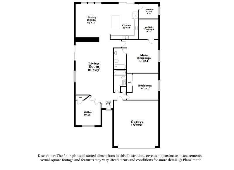 2,190/Mo, 10509 W Angels Ln Peoria, AZ 85383 Floor Plan View
