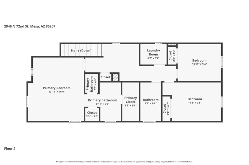 2,235/Mo, 2946 N 72nd St Mesa, AZ 85207 Floor Plan View 2