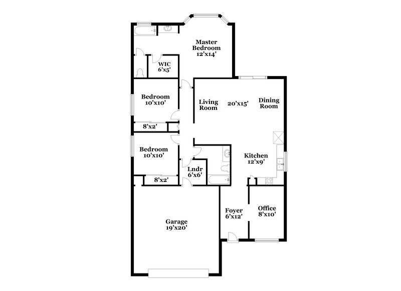 2,065/Mo, 3702 S 62nd Ave Phoenix, AZ 85043 Floor Plan View