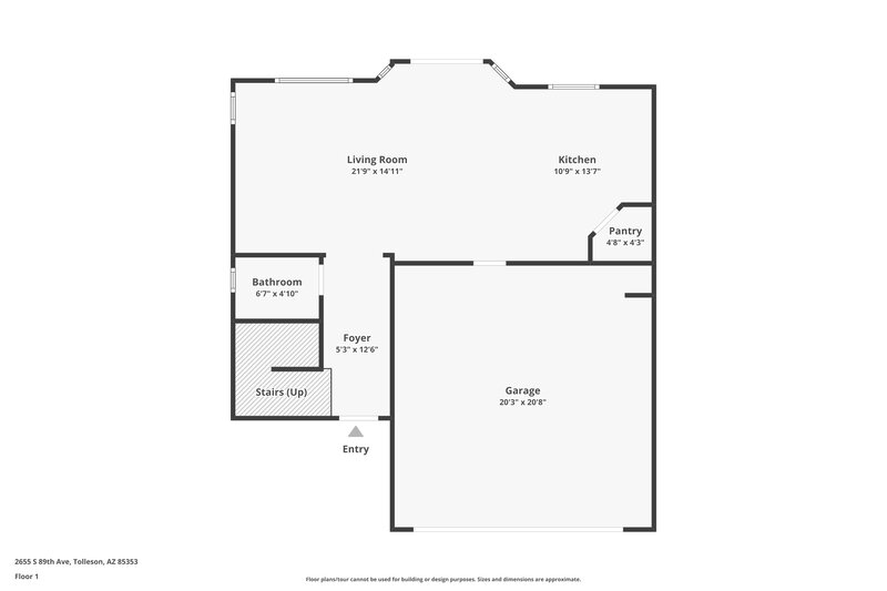1,875/Mo, 2655 S 89th Ave Tolleson, AZ 85353 Floor Plan View