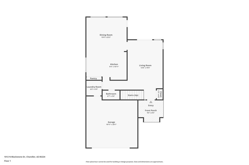 2,210/Mo, 1012 N Blackstone Dr Chandler, AZ 85224 Floor Plan View