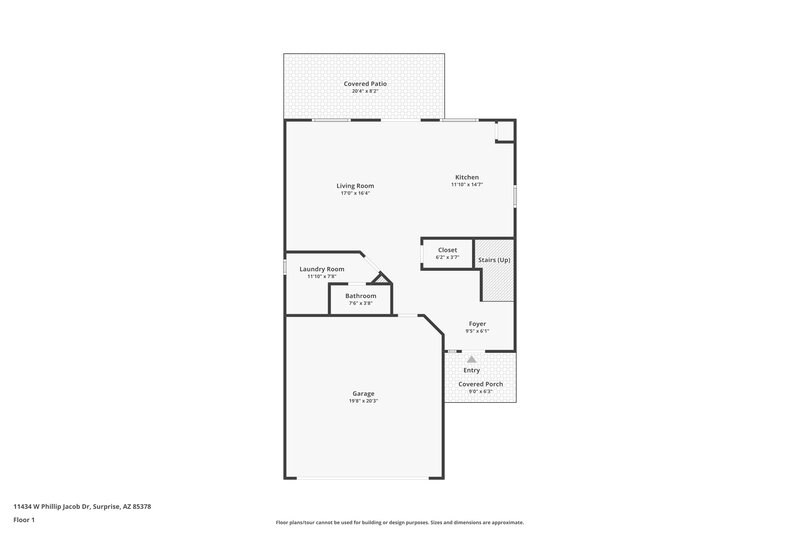 1,970/Mo, 11434 W Phillip Jacob Drive Surprise, AZ 85378 Floor Plan View