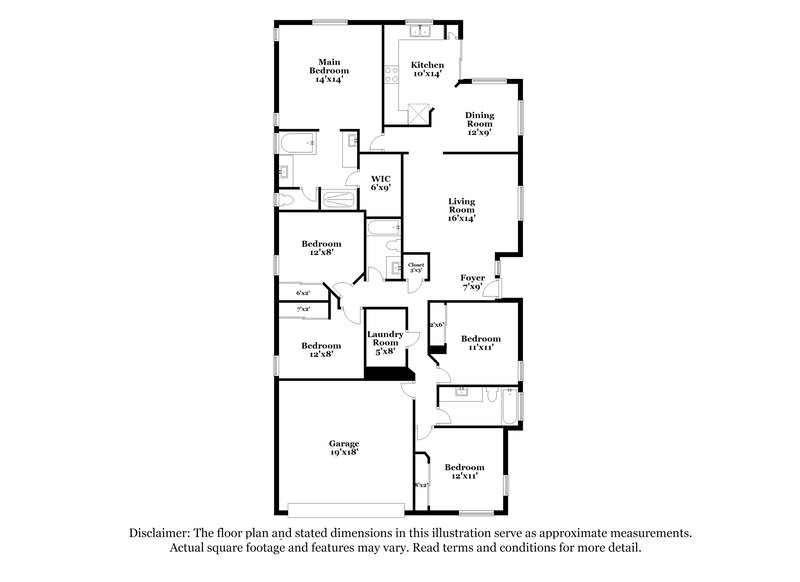 2,315/Mo, 802 S 126th Ave Avondale, AZ 85323 Floor Plan View