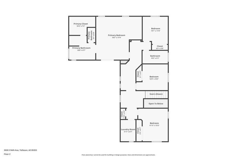 1,990/Mo, 3020 S 94th Ave Tolleson, AZ 85353 Floor Plan View 2