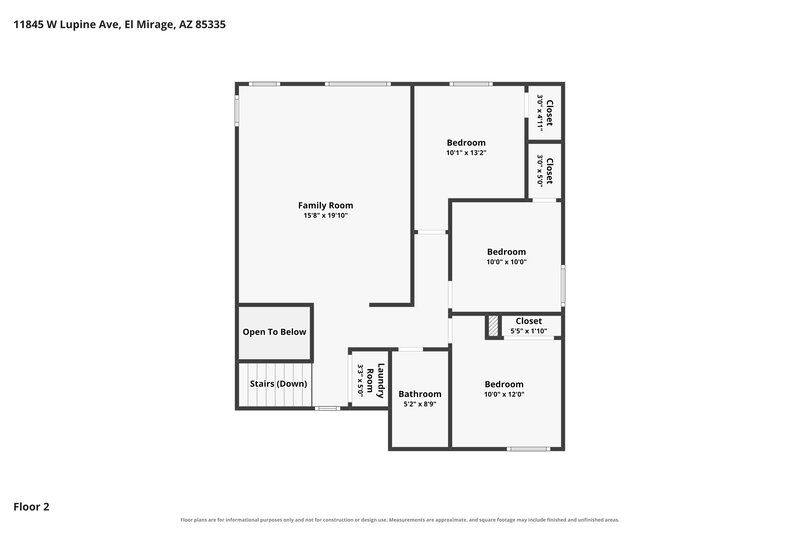 1,960/Mo, 11845 W Lupine Ave El Mirage, AZ 85335 Floor Plan View 2