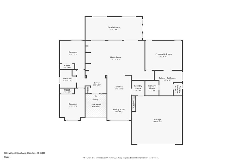 0/Mo, 7706 W San Miguel Ave Glendale, AZ 85303 Floor Plan View