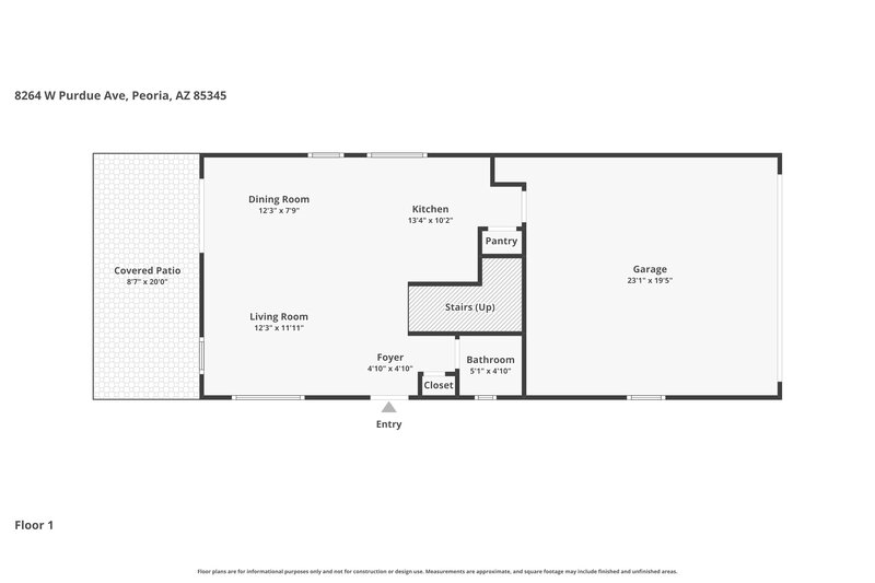 1,980/Mo, 8264 W Purdue Ave Peoria, AZ 85345 Floor Plan View 2