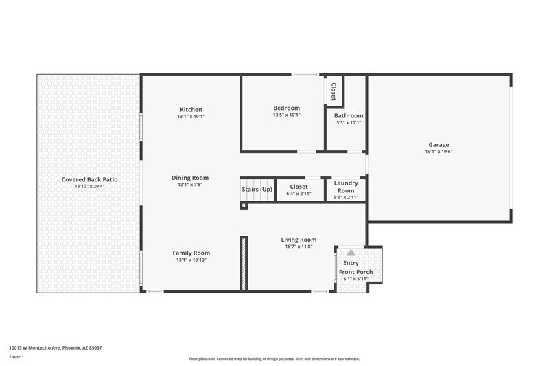 1,925/Mo, 10013 W Montecito Ave Phoenix, AZ 85037 Floor Plan View