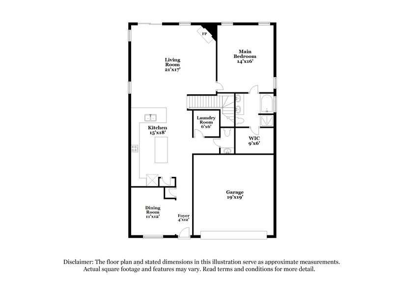 2,550/Mo, 16967 W Hilton Ave Goodyear, AZ 85338 Floor Plan View