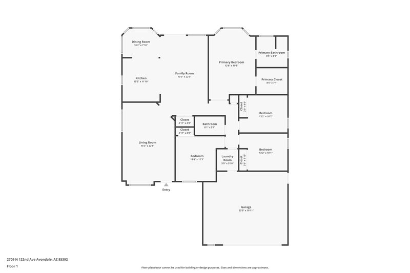 3,150/Mo, 2709 N 122nd Avenue Avondale, AZ 85392 Floor Plan View