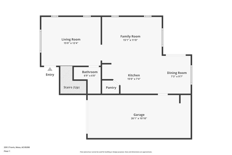 1,995/Mo, 339 S Travis Mesa, AZ 85208 Floor Plan View