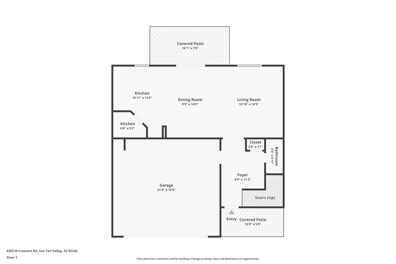 1,765/Mo, 4393 W Crescent Rd San Tan Valley, AZ 85142 Floor Plan View