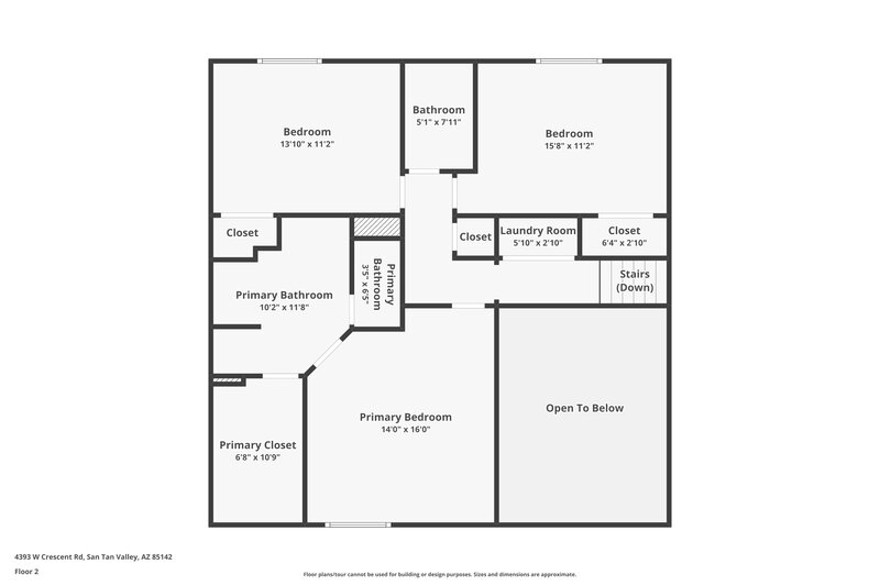 1,765/Mo, 4393 W Crescent Rd San Tan Valley, AZ 85142 Floor Plan View 2