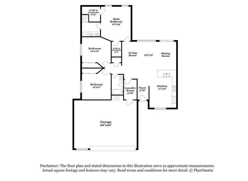 1,725/Mo, 407 S Alva St Buckeye, AZ 85326 Floor Plan View