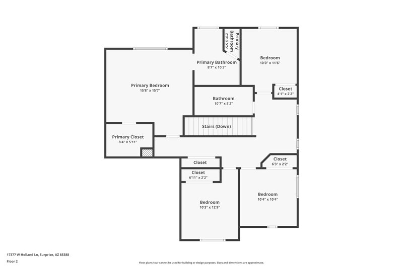 2,235/Mo, 17377 W Holland Ln Surprise, AZ 85388 Floor Plan View 2