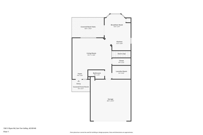1,910/Mo, 1361 E Ryan Rd San Tan Valley, AZ 85140 Floor Plan View
