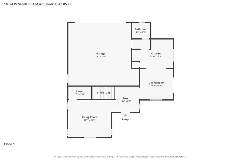 1,930/Mo, 10324 W Sands Dr 475 Peoria, AZ 85383 Floor Plan View