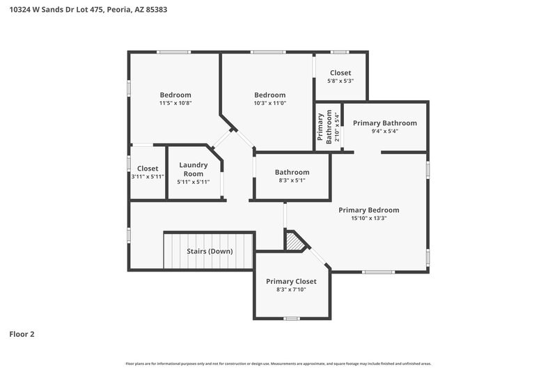 1,930/Mo, 10324 W Sands Dr 475 Peoria, AZ 85383 Floor Plan View 2