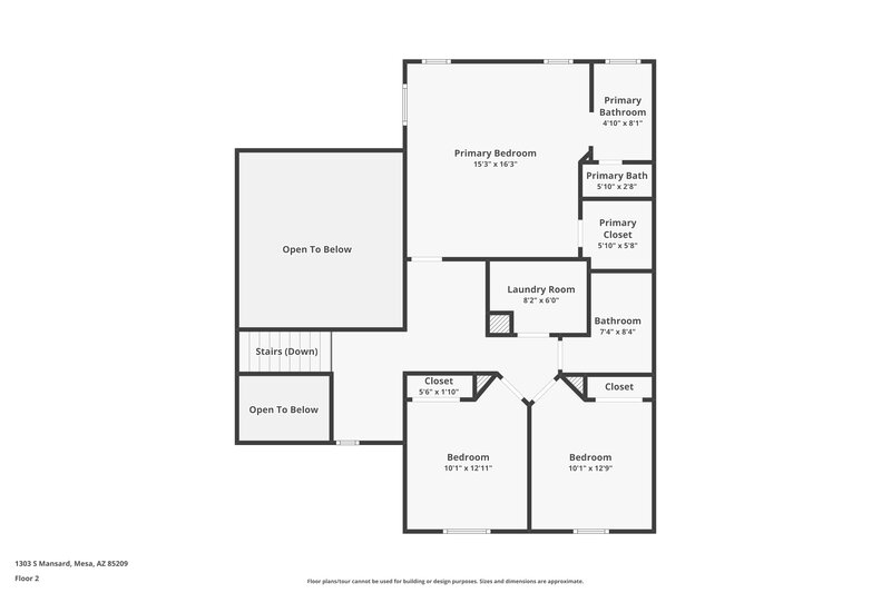 2,090/Mo, 1303 S Mansard Mesa, AZ 85209 Floor Plan View 2