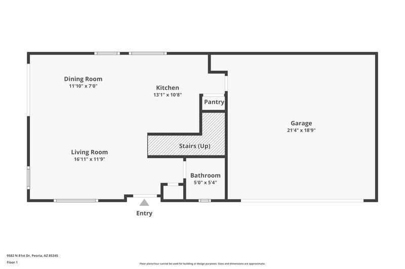 1,870/Mo, 9582 N 81st Dr Peoria, AZ 85345 Floor Plan View