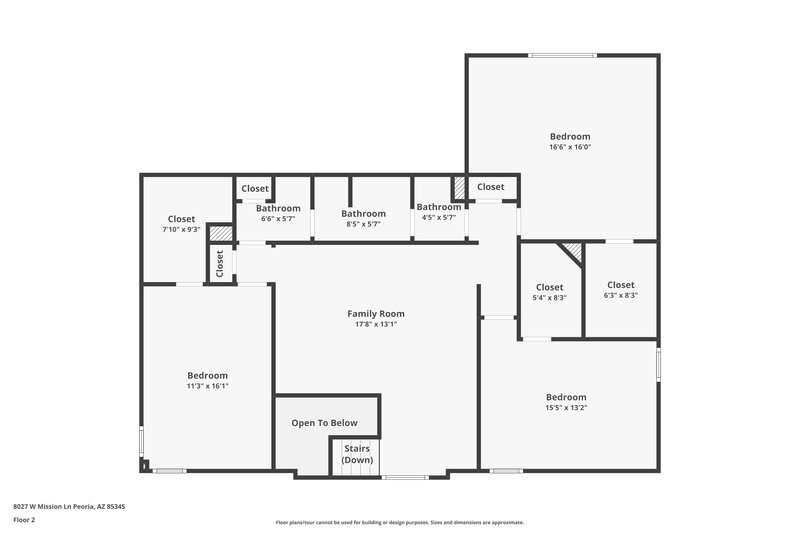 2,520/Mo, 8027 W Mission Lane Peoria, AZ 85345 Floor Plan View 2