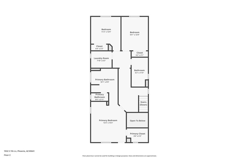 1,895/Mo, 7032 S 7th Ln Phoenix, AZ 85041 Floor Plan View 2