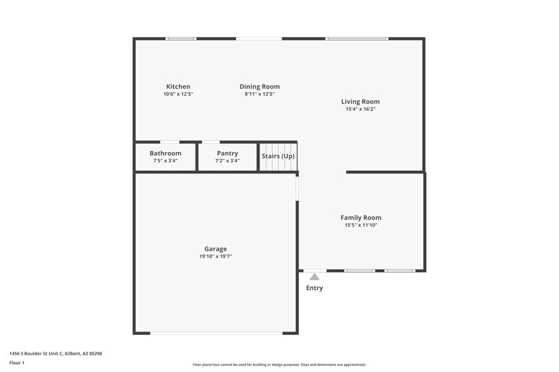 2,270/Mo, 1456 S Boulder St Unit C Gilbert, AZ 85296 Floor Plan View