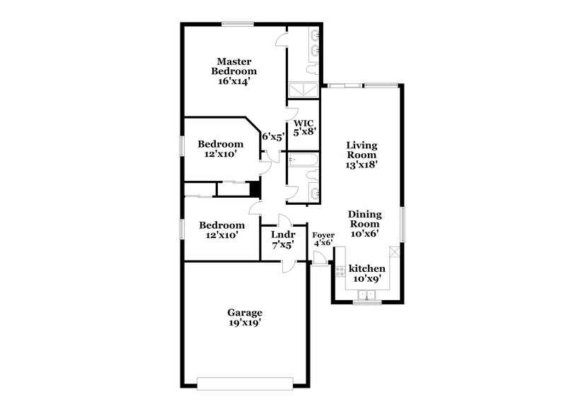 1,895/Mo, 6626 W Riva Rd Phoenix, AZ 85043 Floor Plan View