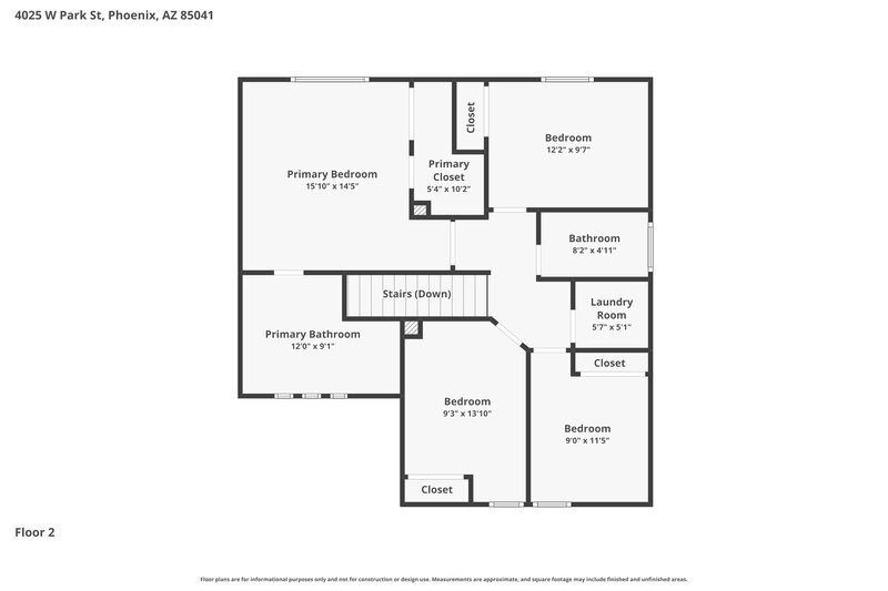 2,210/Mo, 4025 W Park St Phoenix, AZ 85041 Floor Plan View 2