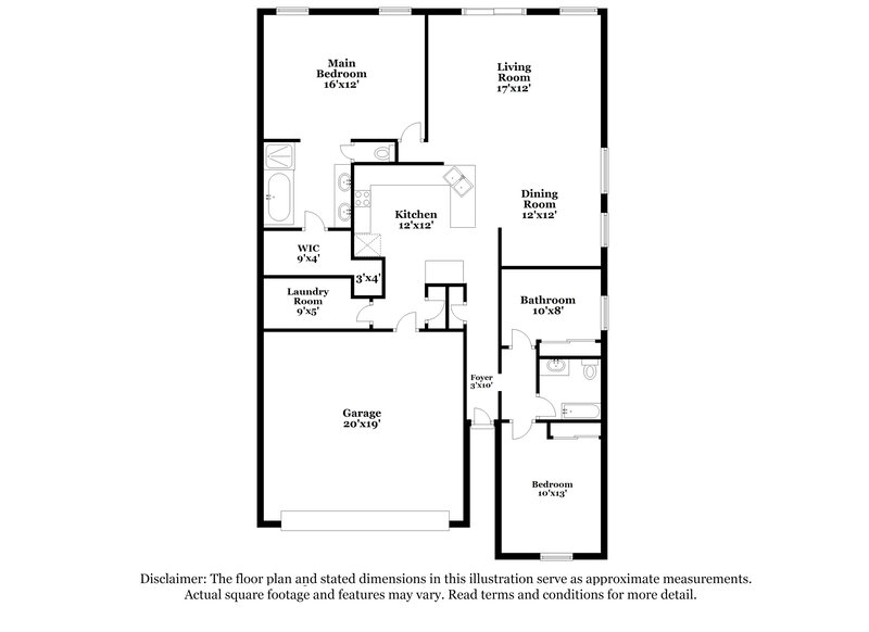 1,870/Mo, 1126 E Daniella Dr San Tan Valley, AZ 85140 Floorplan View
