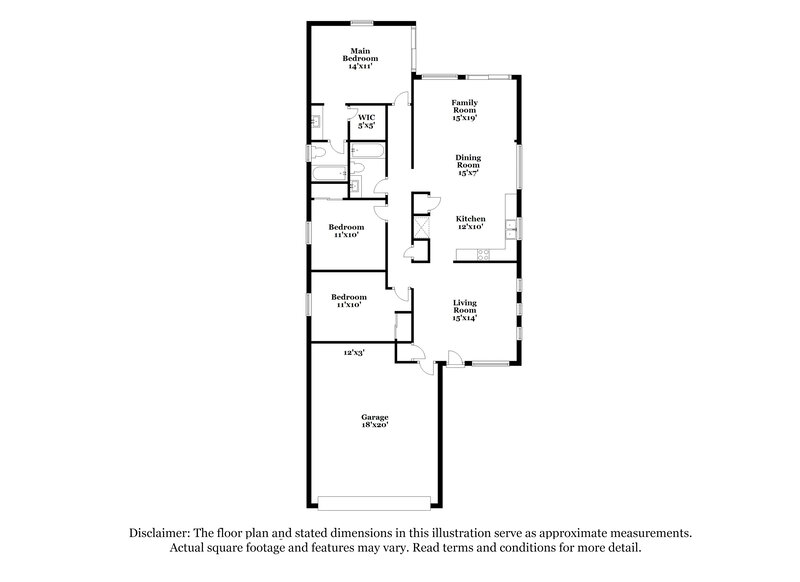 2,050/Mo, 10556 W Amelia Ave Avondale, AZ 85392 Floor Plan View
