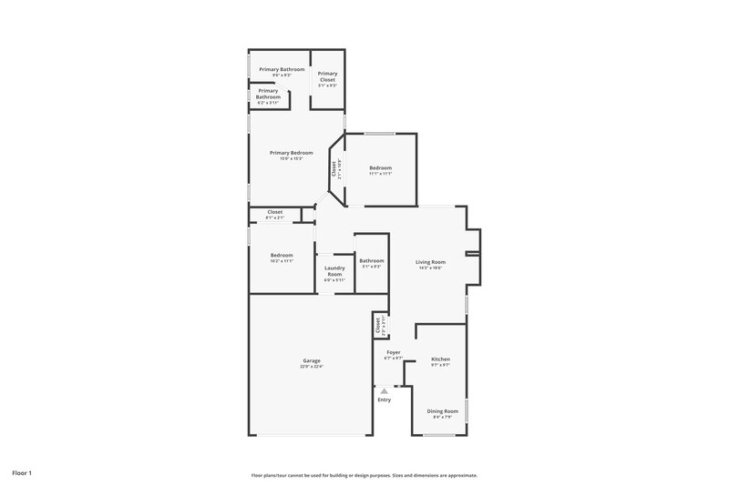 1,930/Mo, 2228 W Nancy Lane Phoenix, AZ 85041 Floorplan View