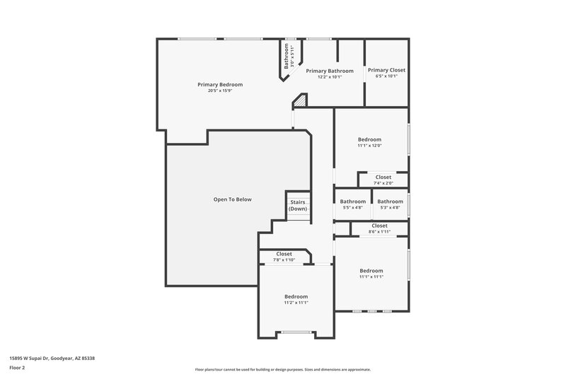 2,635/Mo, 15895 W Supai Dr Goodyear, AZ 85338 Floor Plan View 2
