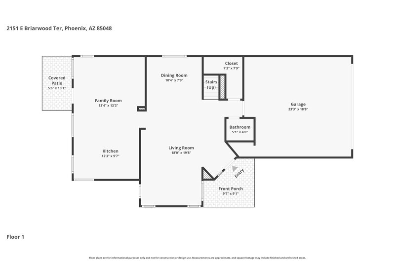 2,345/Mo, 2151 E Briarwood Ter Phoenix, AZ 85048 Floor Plan View