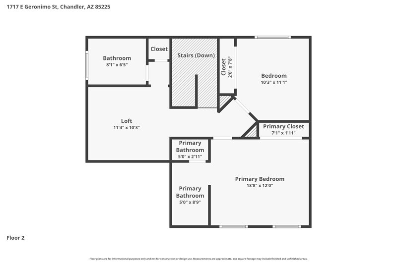 2,385/Mo, 1717 E Geronimo St Chandler, AZ 85225 Floor Plan View 2
