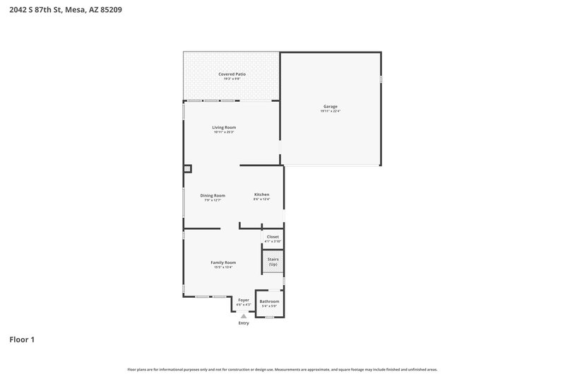 2,355/Mo, 2042 S 87th Street Mesa, AZ 85209 Floor Plan View