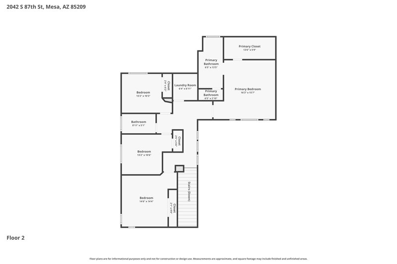 2,355/Mo, 2042 S 87th Street Mesa, AZ 85209 Floor Plan View 2