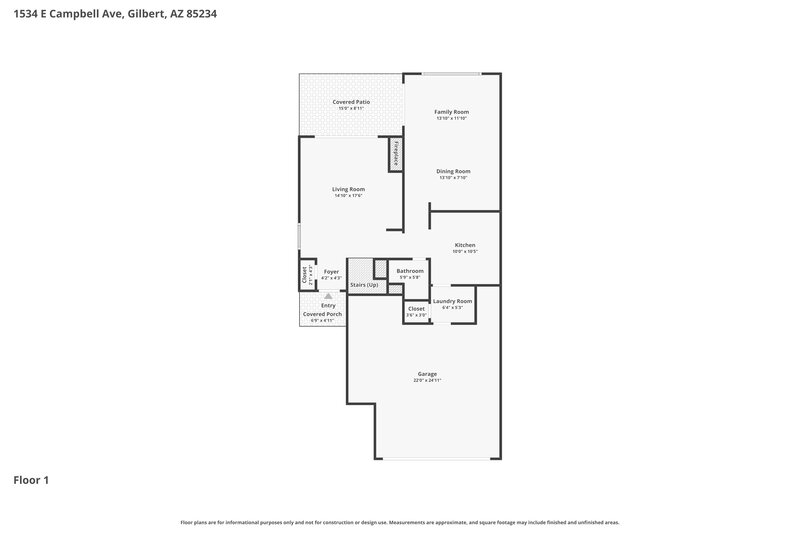 2,310/Mo, 1534 E Campbell Ave Gilbert, AZ 85234 Floor Plan View