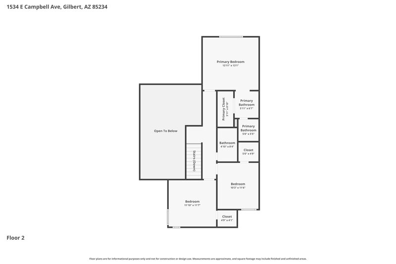 2,310/Mo, 1534 E Campbell Ave Gilbert, AZ 85234 Floor Plan View 2