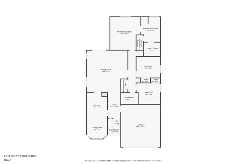 2,335/Mo, 2484 E Kent Ave Gilbert, AZ 85296 Floor Plan View