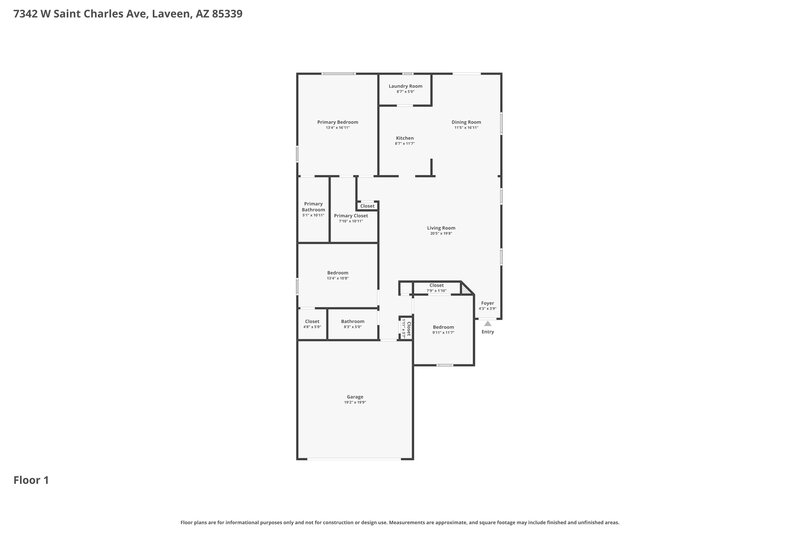 2,615/Mo, 7342 W St Charles Ave Laveen, AZ 85339 Floor Plan View