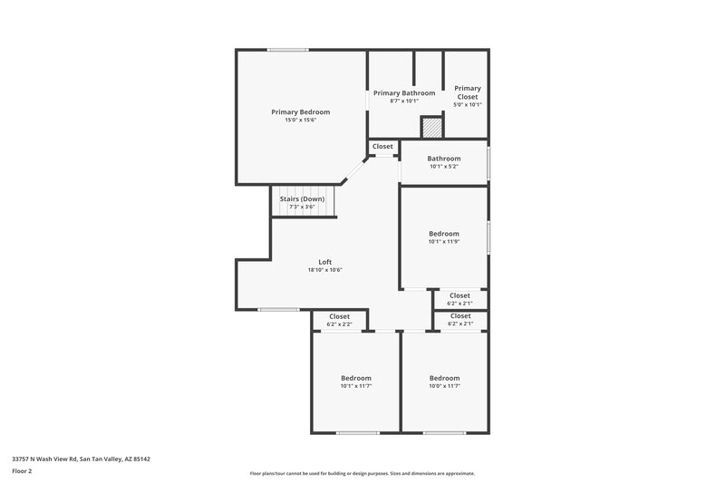 1,920/Mo, 33757 N Wash View Rd Queen Creek, AZ 85142 Floor Plan View 2