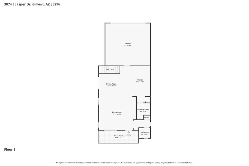 2,235/Mo, 3874 E Jasper Dr Gilbert, AZ 85296 Floor Plan View